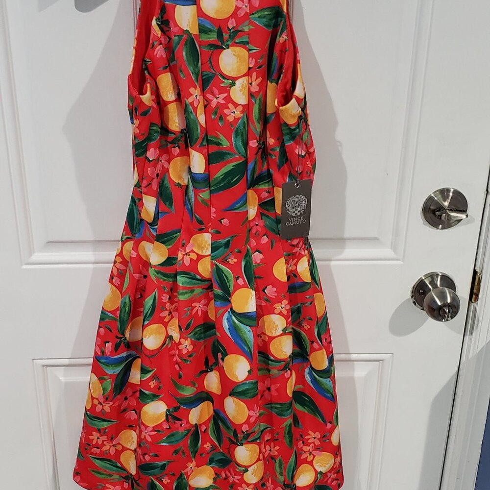 Petite Printed Cutout Halter Dress